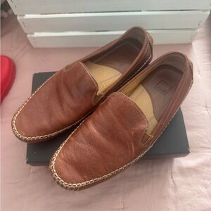 Johnston & Murphy Tan Leather Slip-On Loafers